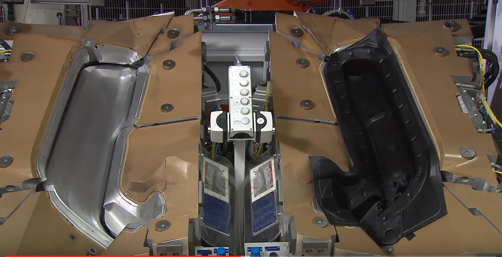 Vacuum fixturing setup during milling operation at BMW i3 plant