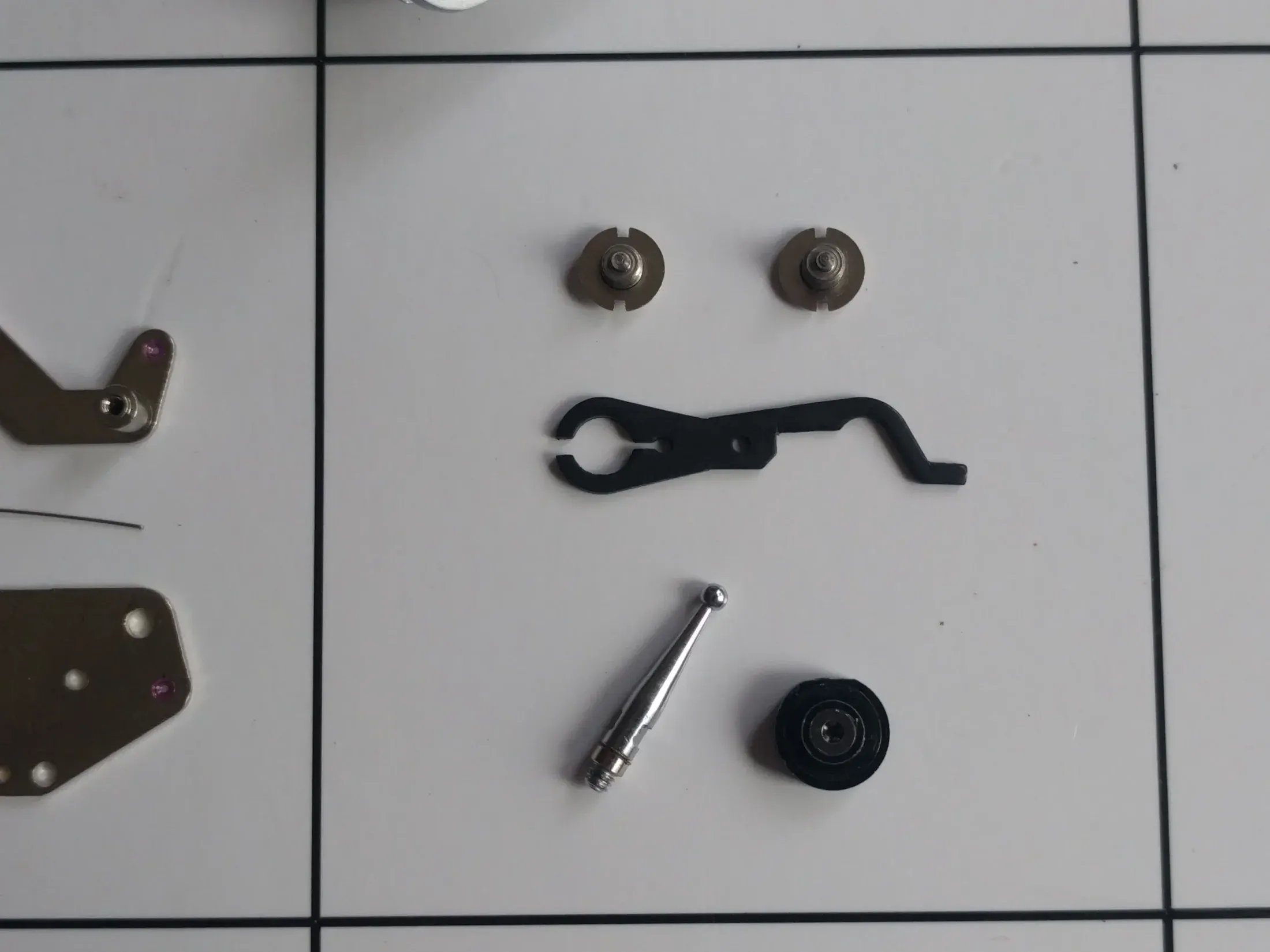 Pivot assembly with lever arm and stylus components removed