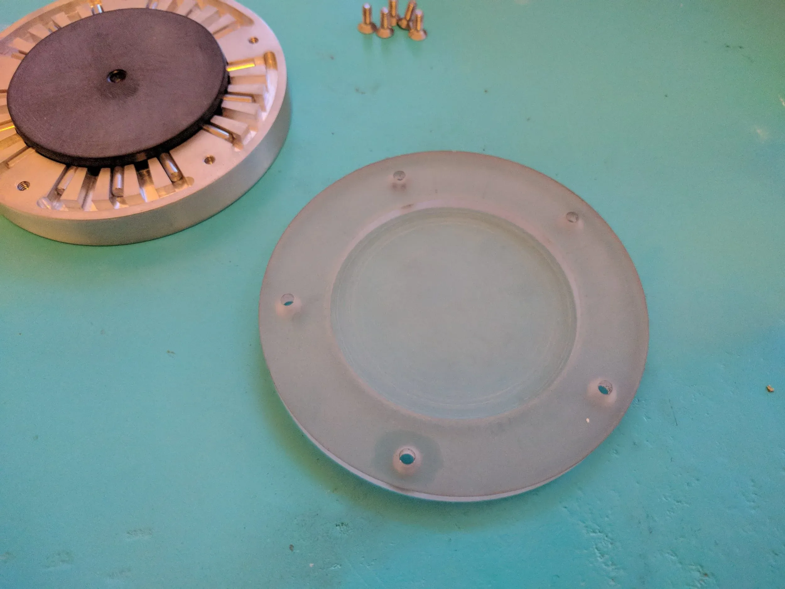 The polycarbonate lid was also milled on my Othermill.