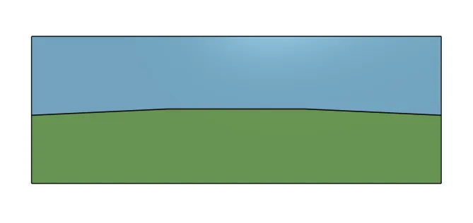 Step 3 result diagram: green and blue plates flatter than red