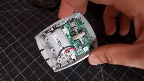 Internal layout with folding section removed and switch area exposed