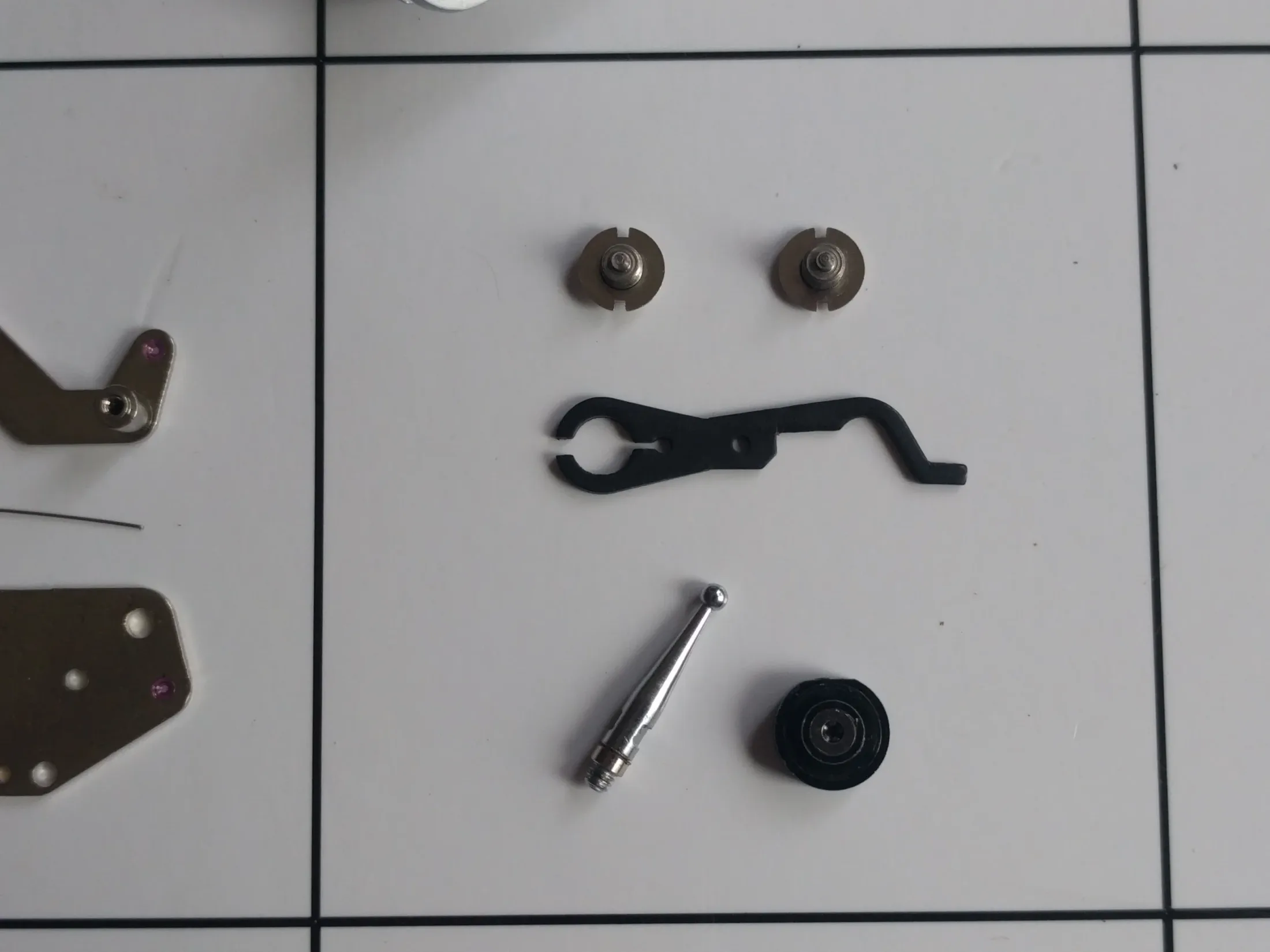 Pivot assembly with lever arm and stylus components removed