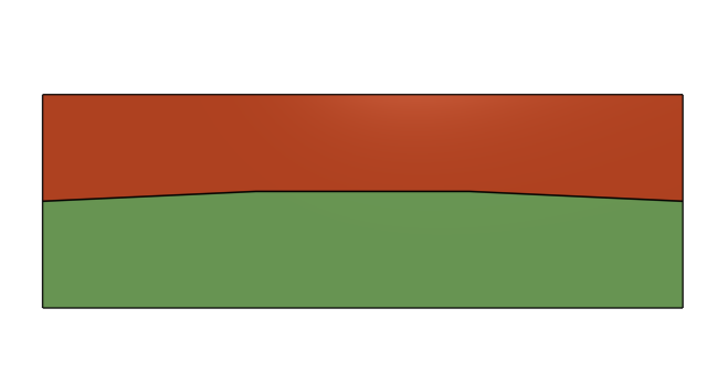 Step 4 result diagram: one convex plate and two concave plates